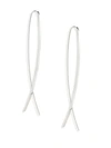 Lana Jewelry Narrow Flat Upside Down 14k White Gold Hoop Earrings