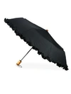 Saks Fifth Avenue Ruffled Automatic Umbrella In Black