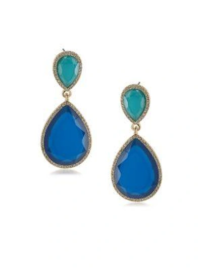 Abs By Allen Schwartz Castaway Linear Drop Pierced Earrings In Blue