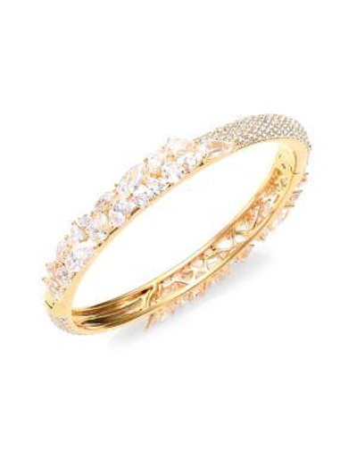 Adriana Orsini Roma Crystal Hinge Bangle In Gold
