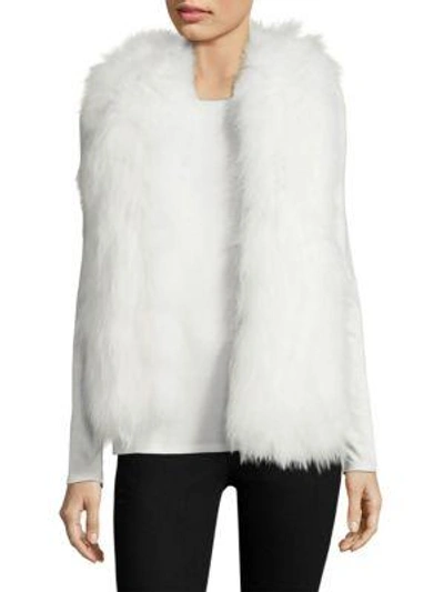 Surell Fox Fur Scarf In White