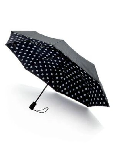 Saks Fifth Avenue Logo Umbrella In Black White