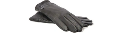 Canada Goose Leather Rib Glove In Black