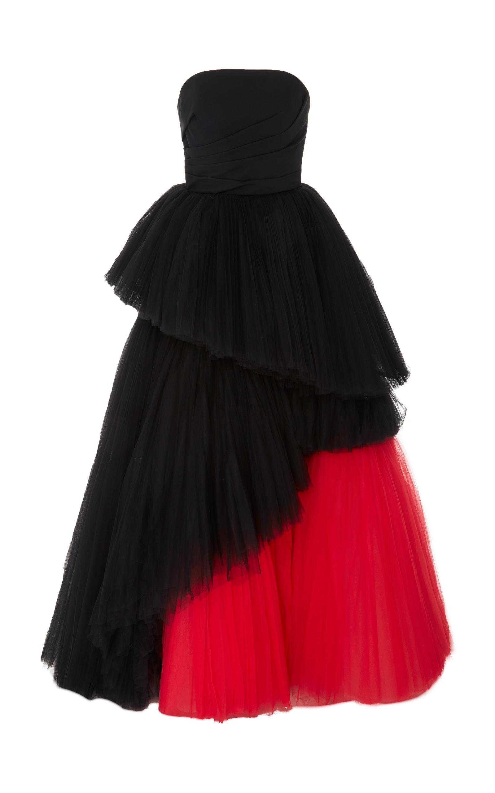 viktor & rolf diagonal cut tulle gown