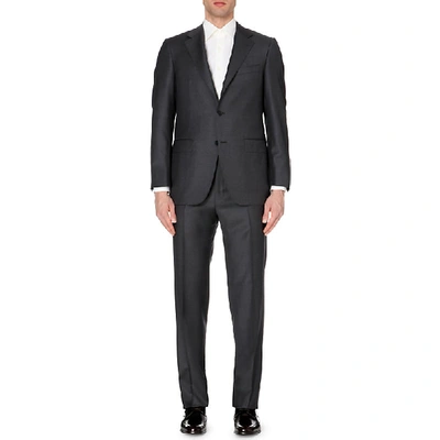 Canali Regular-fit Wool Suit In Nero