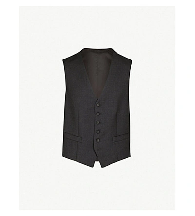 Gieves & Hawkes Single-breasted Wool Waistcoat In Charcoal