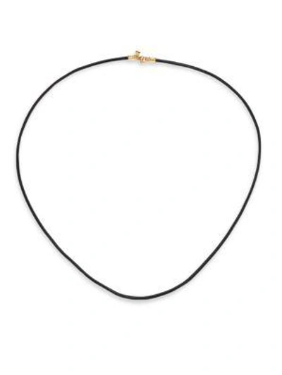 Temple St Clair Black Leather Cord Necklace