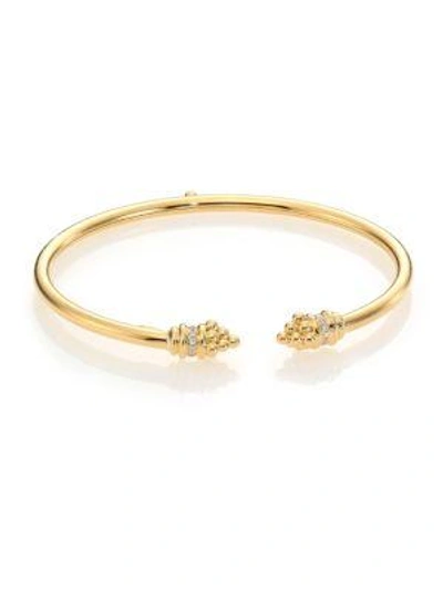 Temple St Clair Bellina Classic Gold Diamond & 18k Yellow Gold Bangle Bracelet