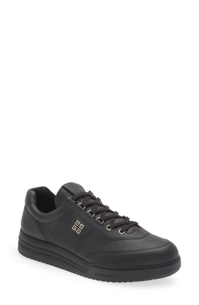 Givenchy G4 Brand-plaque Leather Low-top Trainers In Black
