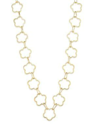 Vaubel Connected Flower Link Necklace In Gold