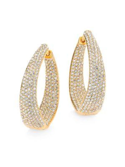 Adriana Orsini Crystal Pavé Twist Hoop Earrings/1.25" In Gold