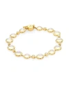 Temple St Clair Women's Single Round Diamond, Royal Blue Moonstone & 18k Yellow Gold Bracelet