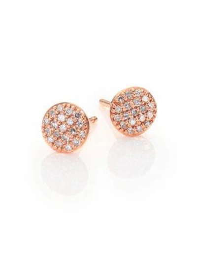 Phillips House Affair Infinity Micro Diamond & 14k Rose Gold Stud Earrings