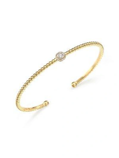Marli Rock Candy Diamond & 18k Yellow Gold Super Cuff Bracelet