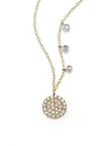 Meira T Women's Diamond & 14k Yellow Gold Disc Necklace