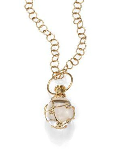 Temple St Clair Tree Of Life Rock Crystal, Diamond & 18k Yellow Gold Medium Vine Amulet