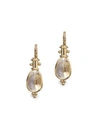 Temple St Clair Classic Rock Crystal & 18k Yellow Gold Amulet Drop Earrings