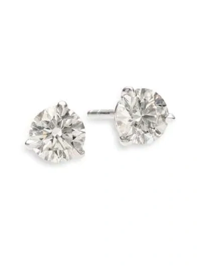 Kwiat Diamond & Platinum Stud Earrings/1.25 Tcw
