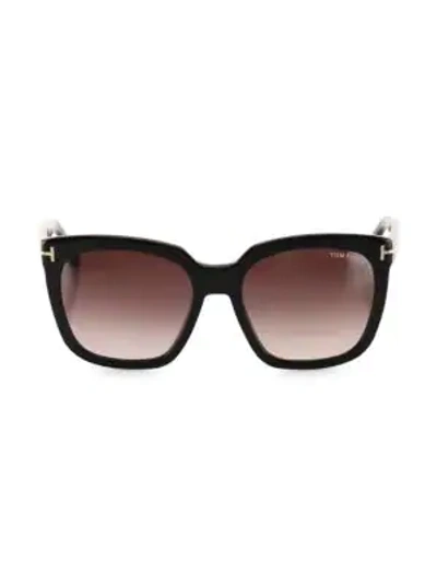 Tom Ford Amarra 55mm Square Sunglasses In Black