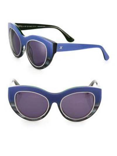 Dax Gabler Cat Eye Sunglasses In Blue Ombre
