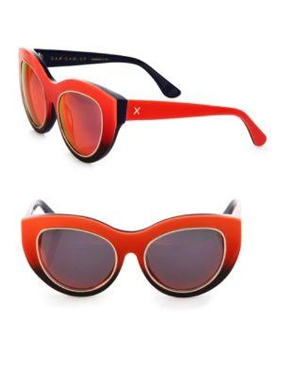 Dax Gabler Cat Eye Sunglasses In Red Ombre