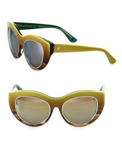 Dax Gabler Cat-eye Sunglasses In Lime Ombre