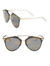 Dior Reflected Prism 63mm Mirrored Modified Pantos Sunglasses In Rose Gold