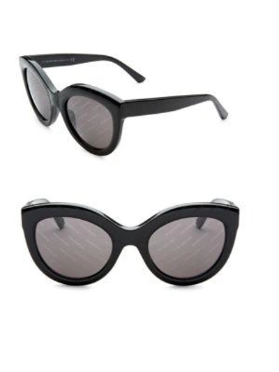 Balenciaga Cat Eye 54mm Sunglasses In Black