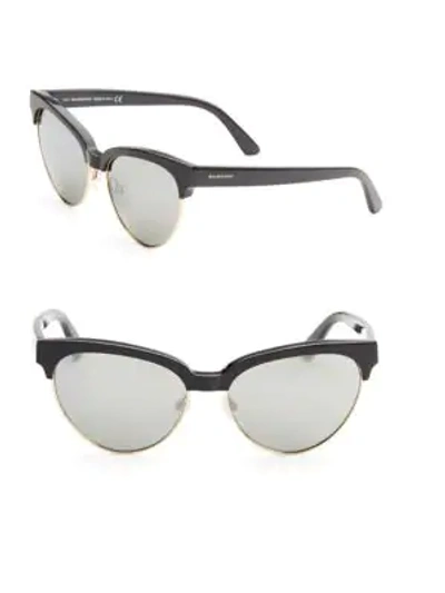 Balenciaga Cat-eye Metal Sunglasses In Grey