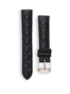 Michele Watches Urban Quilted Leather Watch Strap/16mm In Black