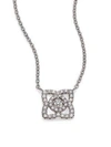 De Beers Women's Enchanted Lotus Diamond & 18k White Gold Mini Pendant Necklace