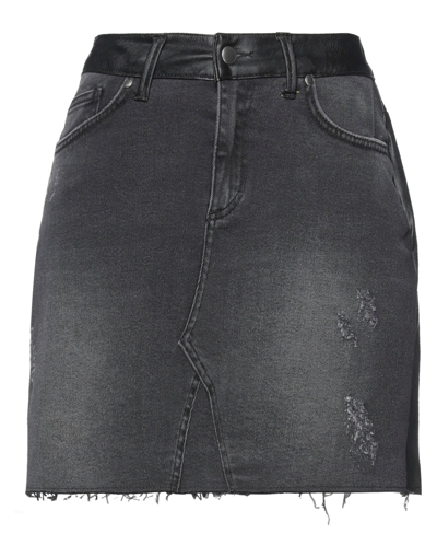 Brand Unique Denim Skirts In Black