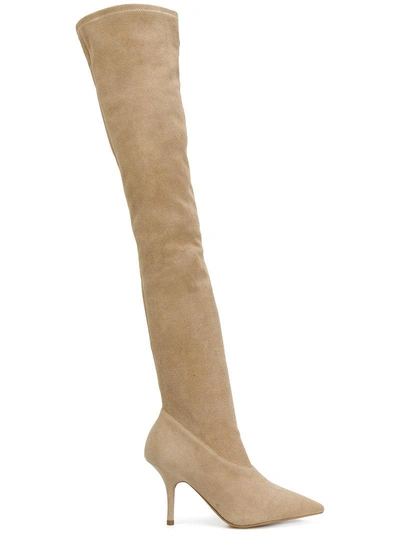 Yeezy Tubular Thigh High Boots - Neutrals