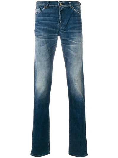 7 For All Mankind Ronnie Skinny Jeans In Blue