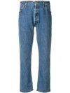 Re/done Cropped Straight Leg Jeans