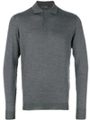 Drumohr Klassisches Merino-poloshirt In Grey