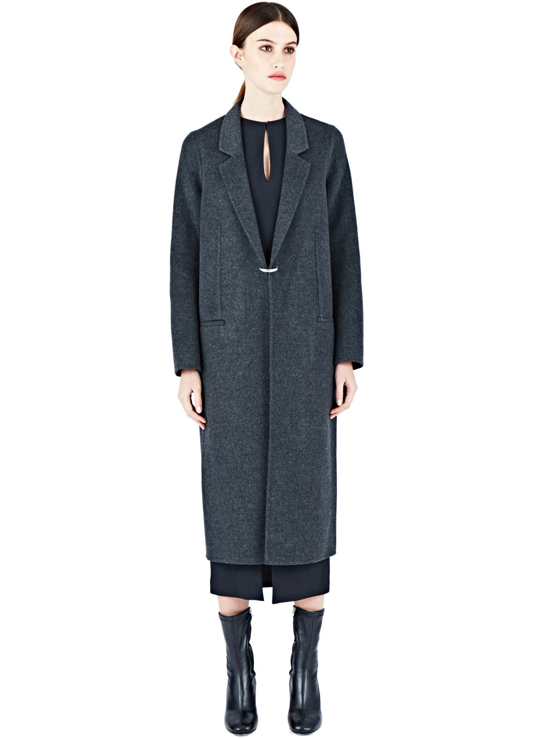 Acne Studios Women's Foin Doublé Coat From Aw15 In Grey | ModeSens