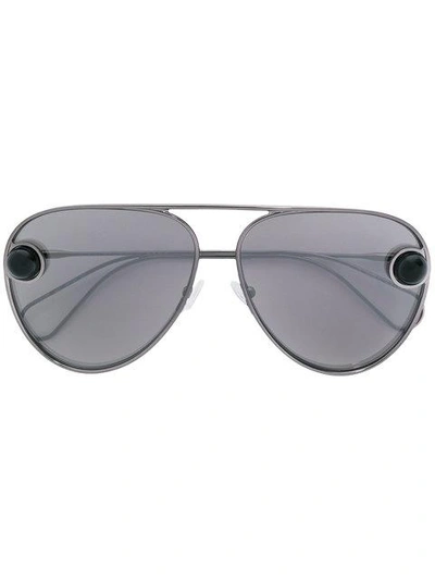Christopher Kane Eyewear Aviator Sunglasses - Metallic
