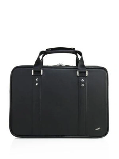 Vocier F25 Leather Briefcase In Black