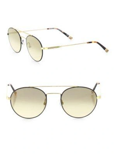 Etnia Barcelona Vintage Born Sun 50mm Double-bridged Round Sunglasses In Gold