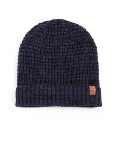 Bickley + Mitchell Faux Sherpa-lined Thermal Cuff Beanie In Black