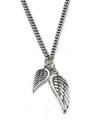 King Baby Studio Double Wing Pendant Necklace In Silver