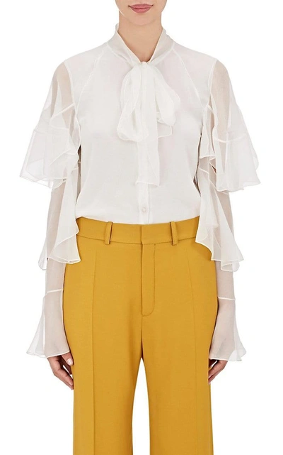 Chloé Silk Top In White