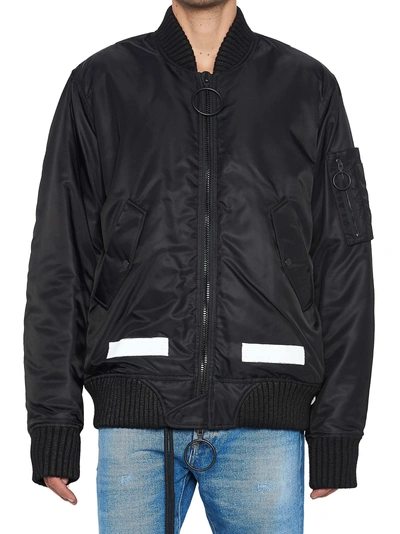希少 XLsize Off-White 23AW Bomber Jacket 黒 Off-White - Nylon bomber jacket black - The Corner