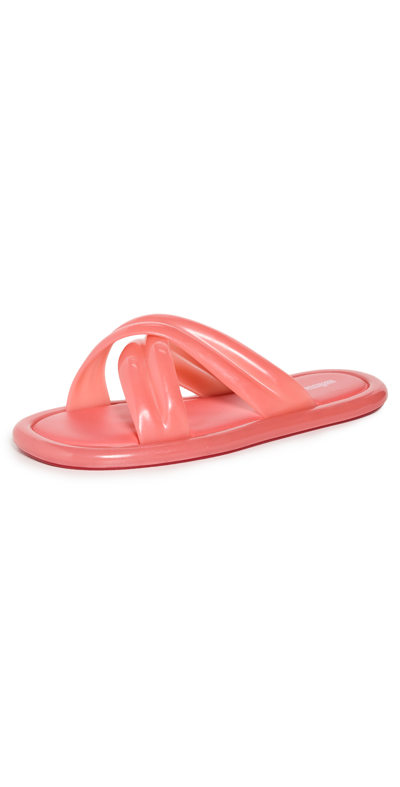 Larroude X Melissa Cali Pvc Slide Sandals In Pink