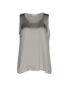 Gran Sasso Silk Top In Grey