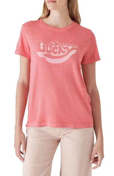 Lucky Brand Women's Super Lucky T-shirt In Cayenne