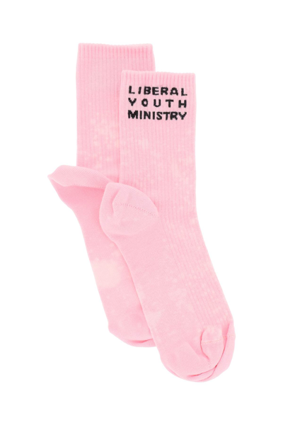 Liberal Youth Ministry Logo Sport Socks In Pink