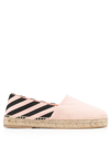 Off-white Espadrilles In Rose-pink Cotton In Multi-colored