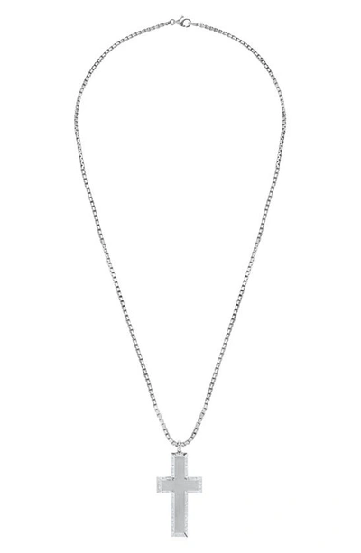 Crislu Cross Pendant Necklace In Sapphire